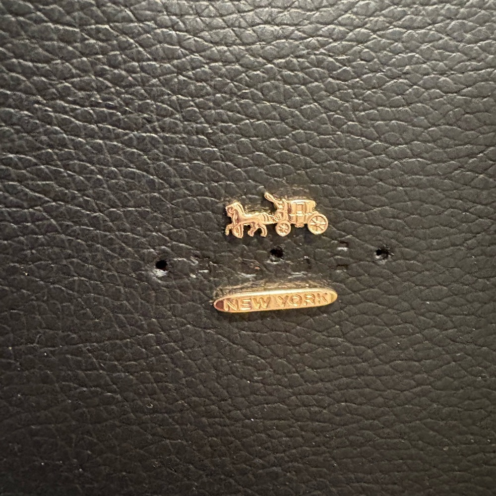 Coach Black Leather Mollie Tote 25 - Picture 3 of 10